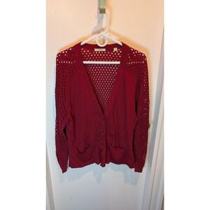 Jack Wills Ladies Deep Red Cardigan SIZE 10